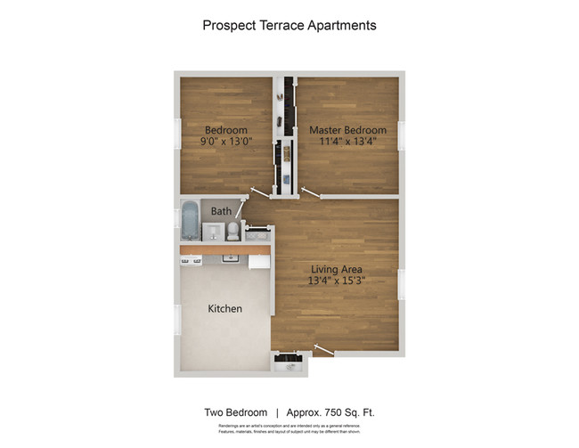 Floorplan - Prospect Terrace Apartments