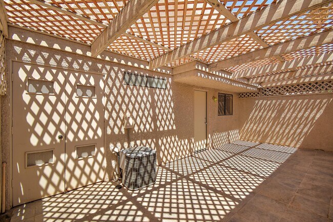 Private patio & storage - 69621 Karen Way