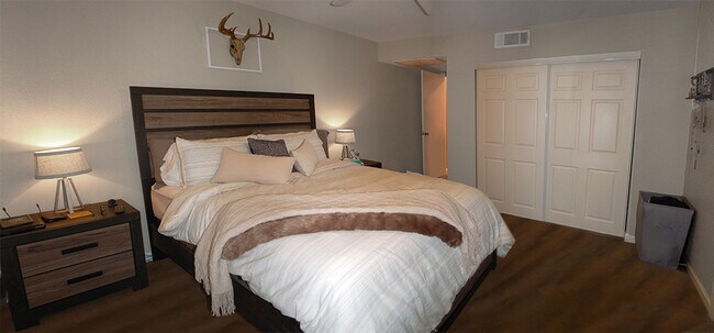 There are two large closets in the bedroom suite - this large wall closet and a walk-in off the bath - 6724 Eastridge Dr