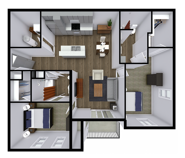 Floorplan - The Court at Sandstone Apartments