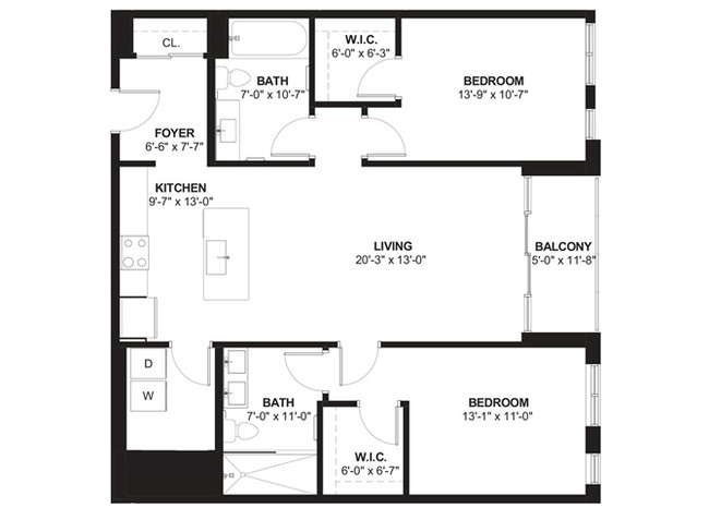 Floorplan - 1620 Central