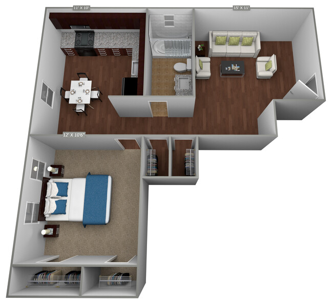 Floorplan - Park Row and New Scotland Gardens Apartments