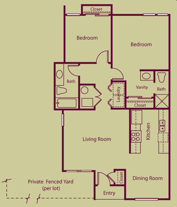 2BR/2BA - Parkside Villas