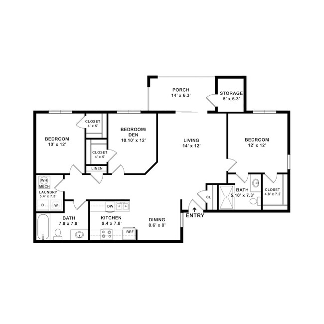 Floorplan - Cortland on the Loop