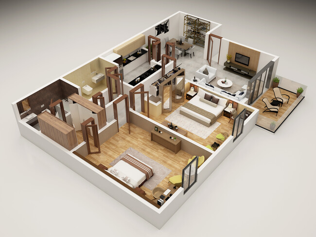 Floorplan - Park Valley Apartments