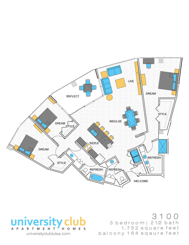 Floorplan - University Club Apartments