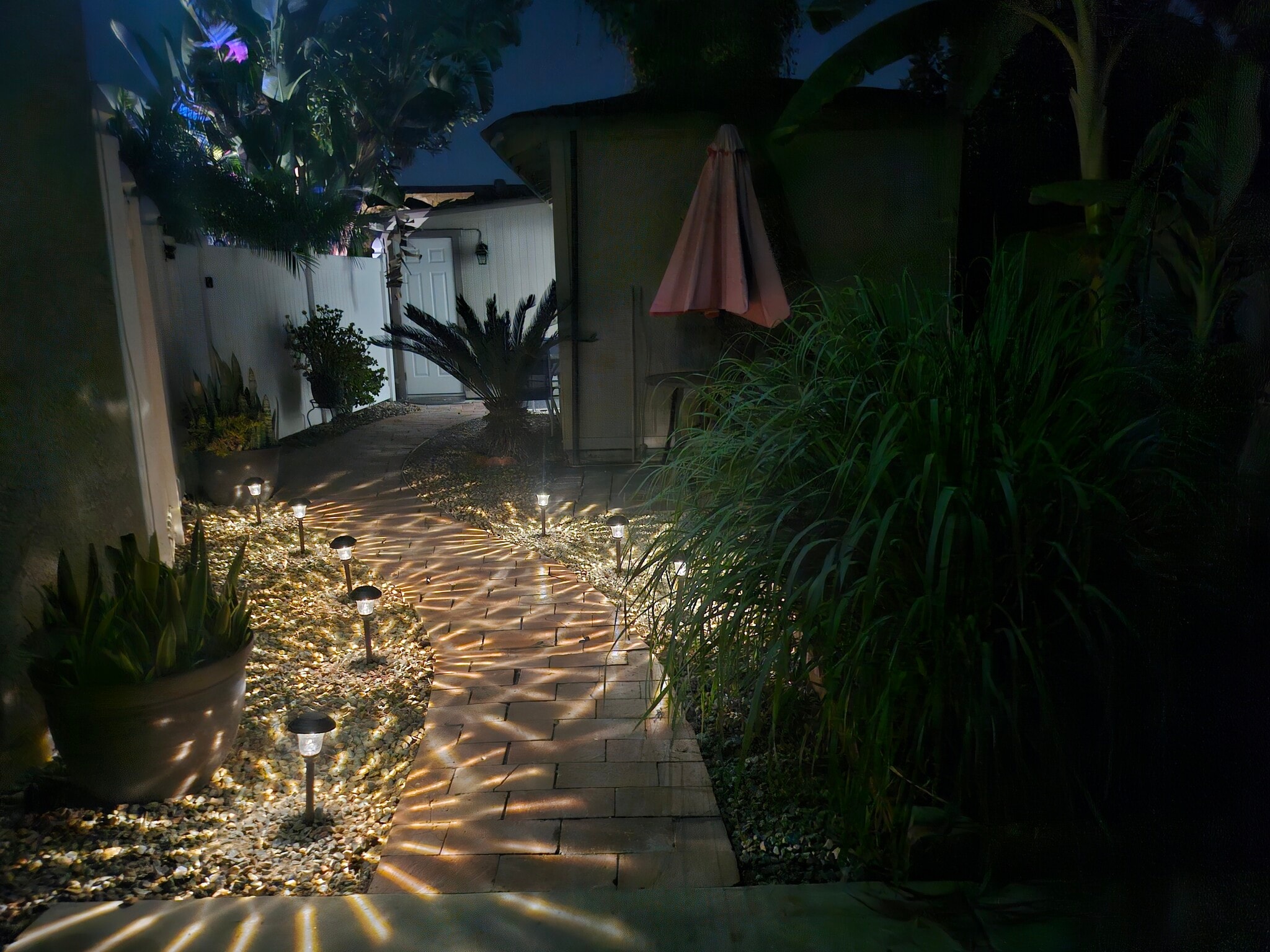 Sidewalk lights - 24036 Gemwood Dr