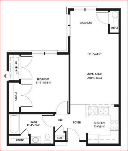 Floorplan - Chester Village Senior Apartments