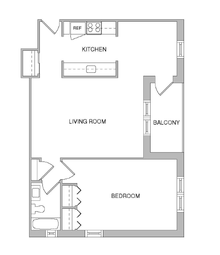 1BR/1BA - The Cloister Apartments