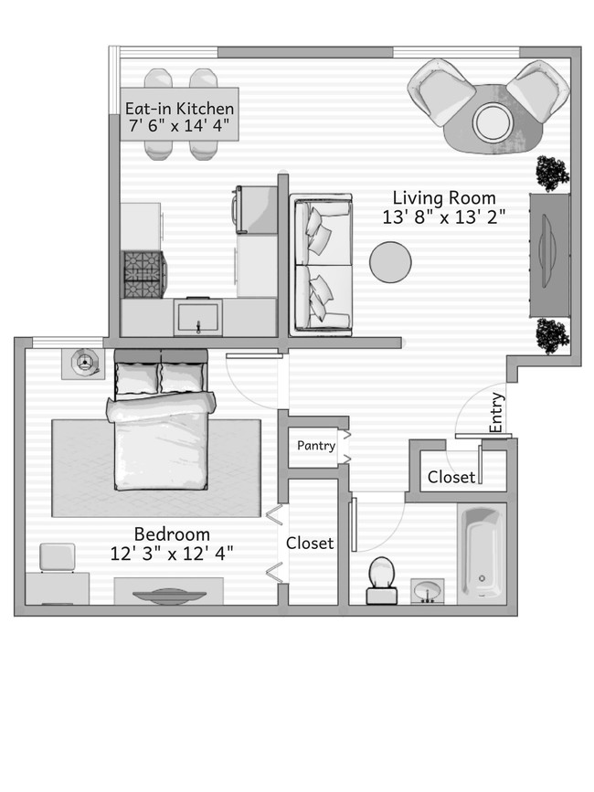 Floorplan - Roseanne Apartments