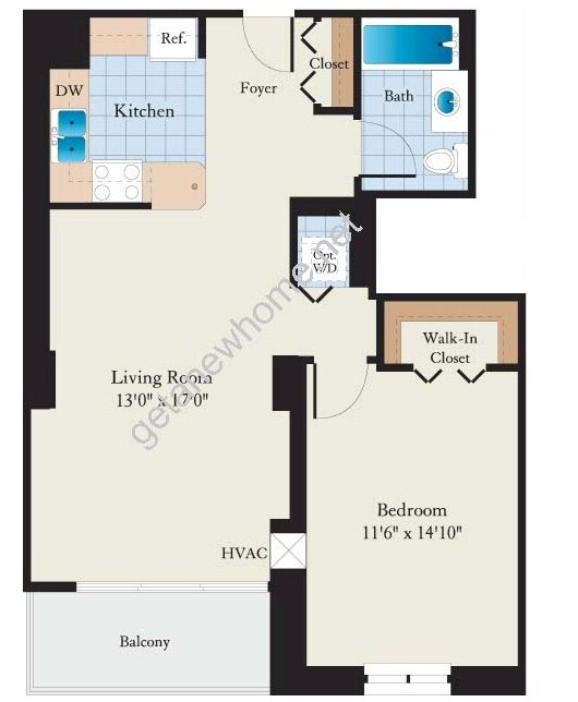 1BR/1BA - Park Alexandria Condominiums