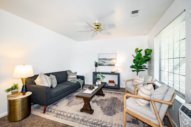 2BR, 1BA - 850SF - Living Room - Clock Tower Apartments