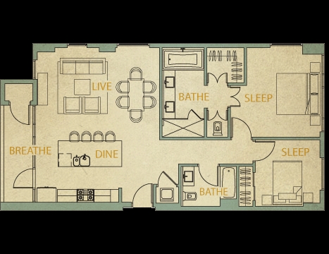 2BR/2BA - Barton Place