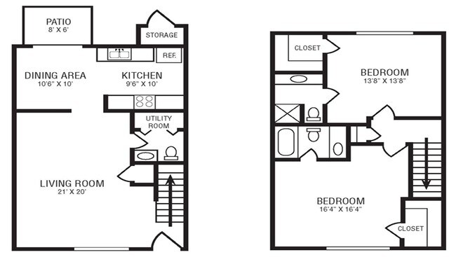 THE MONARCH | 2 BR - College Square at Harbour View Townhomes