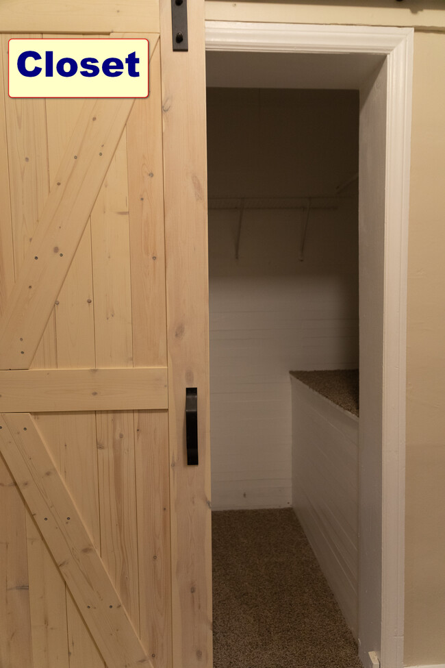 Closet and bedroom barn doors - 53 Huron Ave