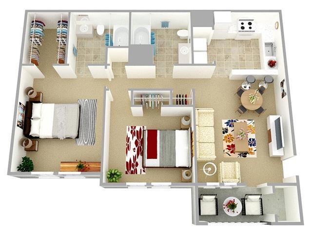 Floorplan - South Main Commons Apartments