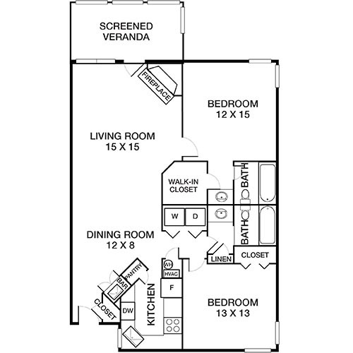 Floorplan - Hillmeade Apartment Homes