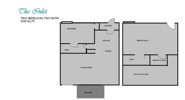 2 Bedroom Layout - Town Square Apartments