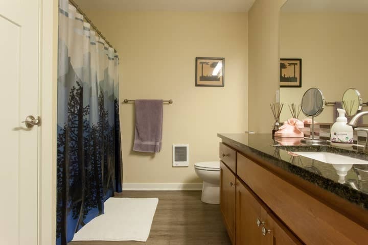 Bathroom, view from entrance - 443 NE GRAHAM ST