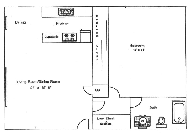 Floorplan - Skyview Apartments