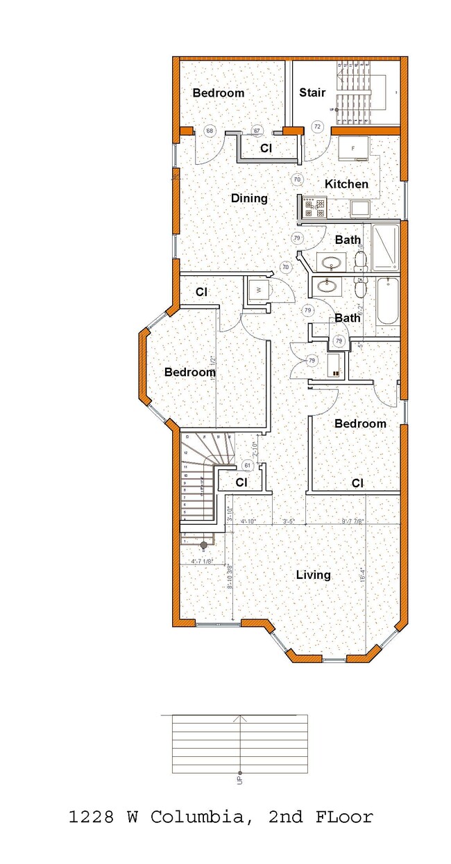 Floorplan - 1228 W Columbia Ave