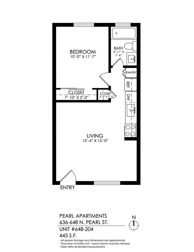 Floorplan - Pearl Apartments