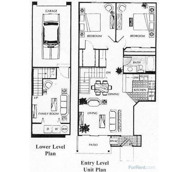 The Pines Floor Plan 2BR/1BA - Windwood Clearing Apartments