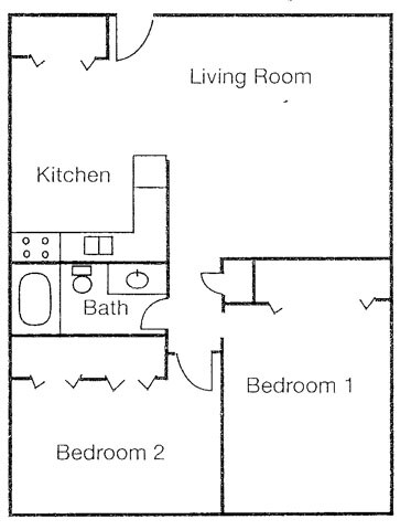 Floorplan 1 - Forestview Apartments
