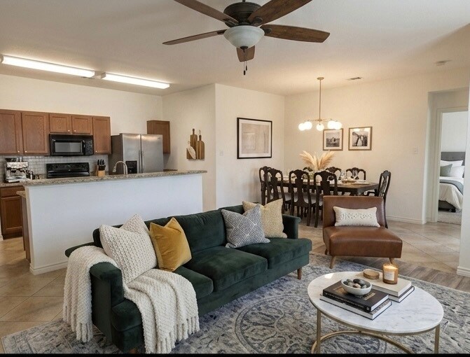 Living Room/Kitchen - 5900 Stone Mountain Rd