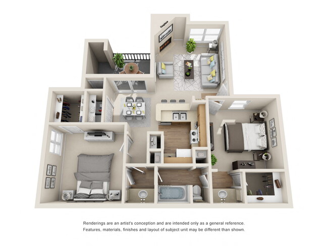 Floorplan - Renaissance Villas Apartment Homes