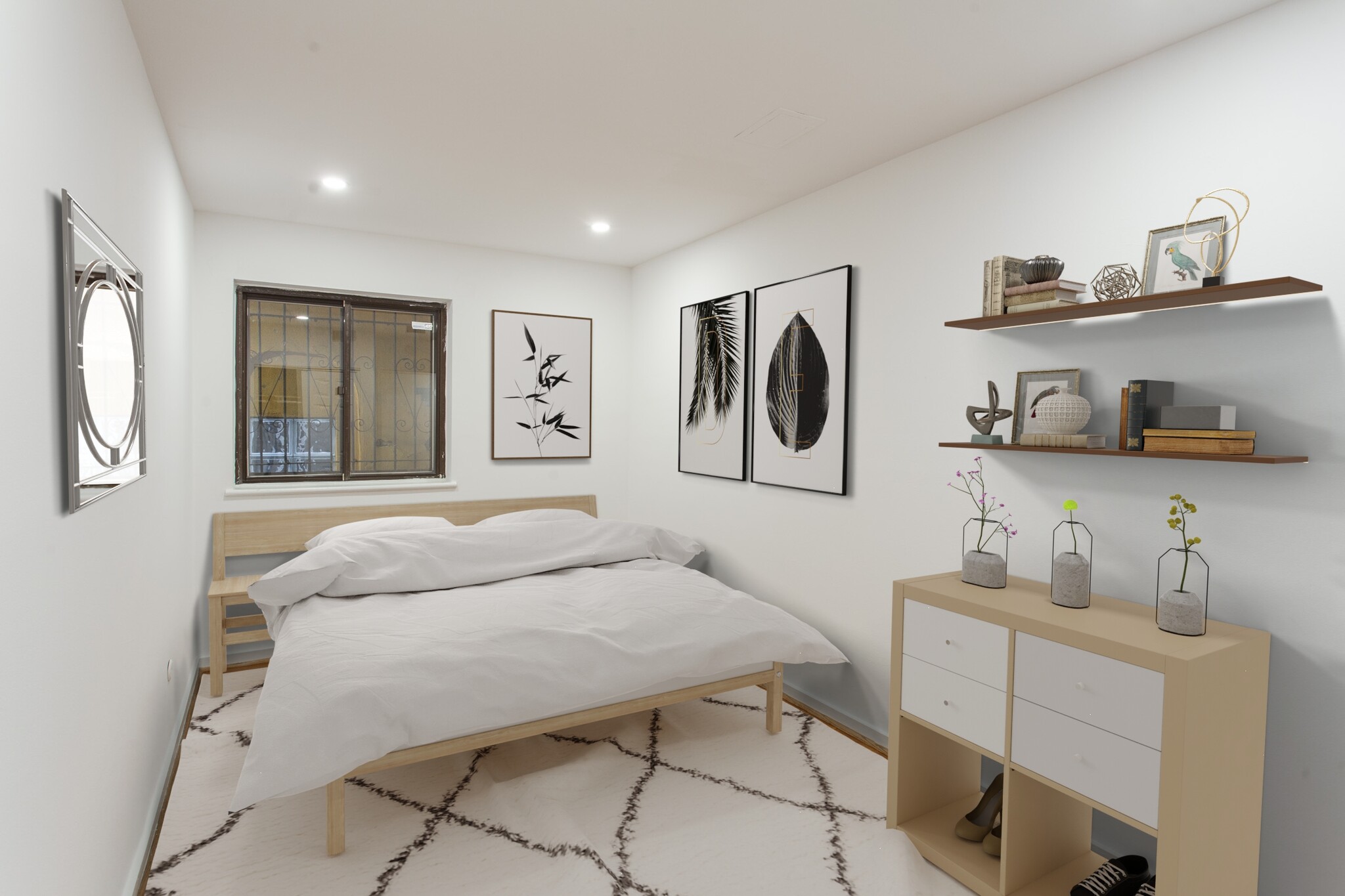 Virtually Staged Second Bedroom - 1035 Spruce St