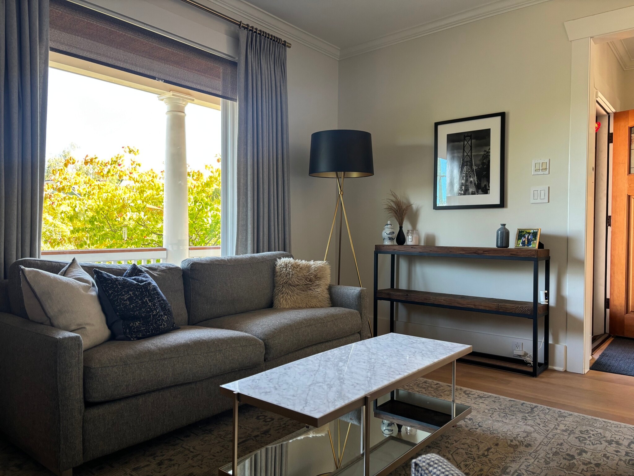 Same living room w/ furniture - 211 W Boston St