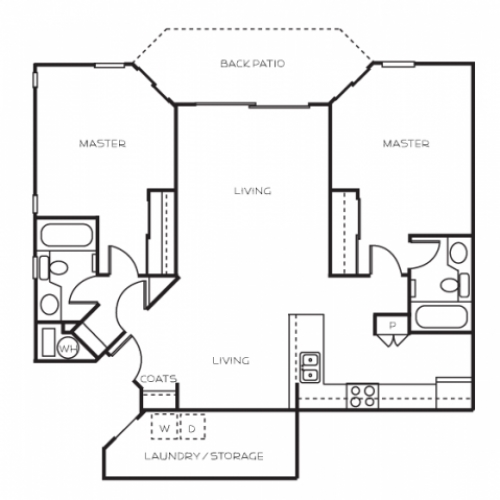 Plan A + Twin Master Suites - Flower Fields