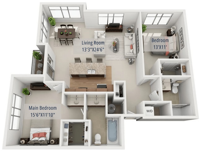 Floorplan - The Enclave Luxury Apartments