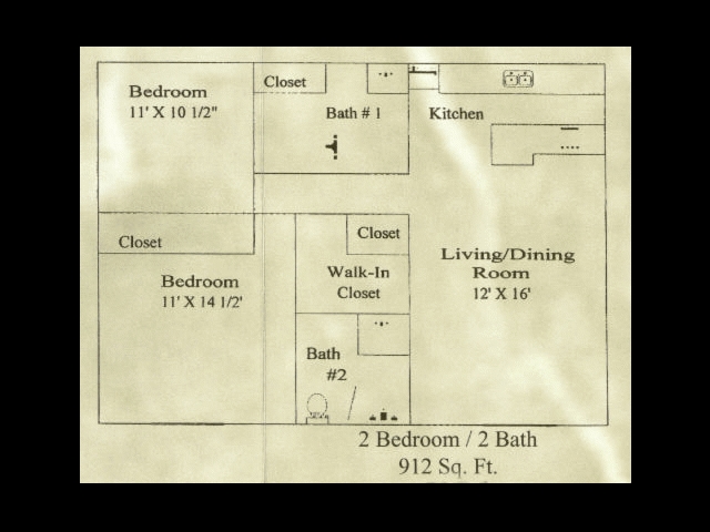 2BR/2BA - Crescent Ridge Apartments