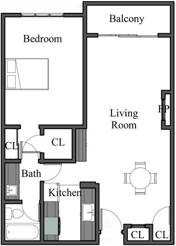 X04X106 - 1 Bedroom 1 Bathroom - The Hilgard