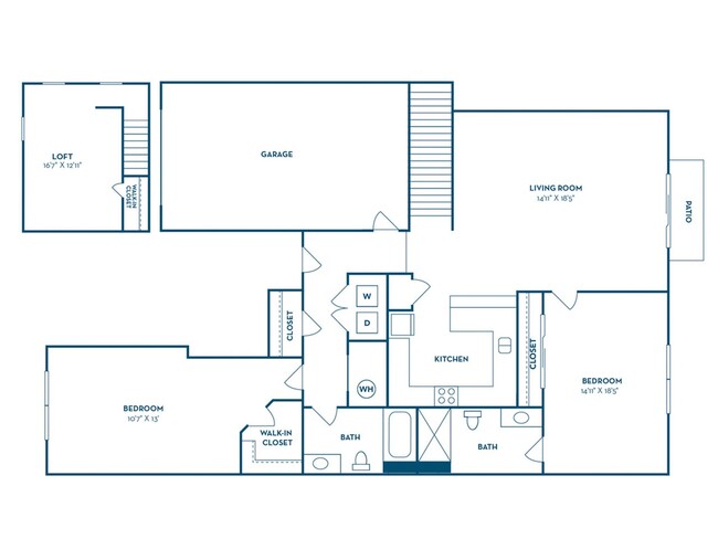 2 Bedroom | 2 Bath | 1370 SF - Hilliard Grand Apartments