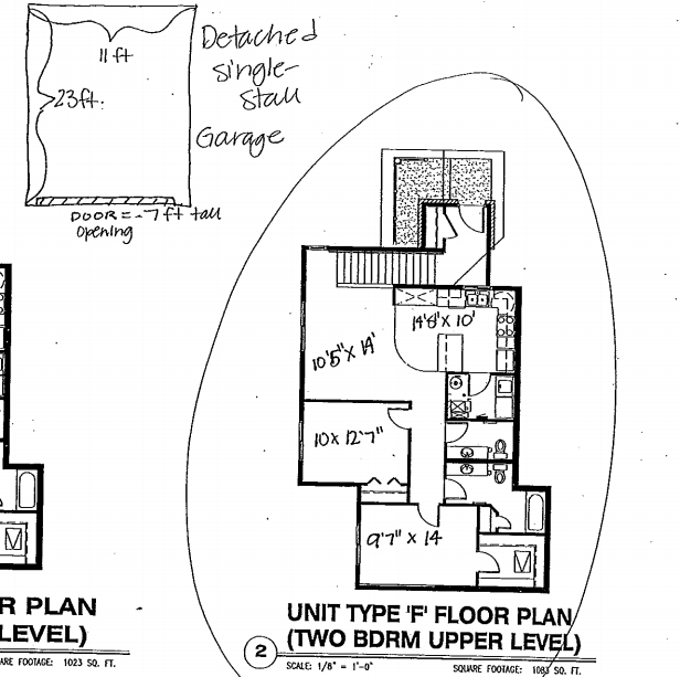 2BR/1 1/2BA Unit Type F - Bristol Court Apartments