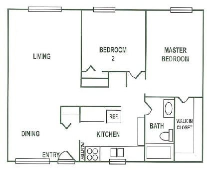 2BR/1BA - Copper Creek Apartments