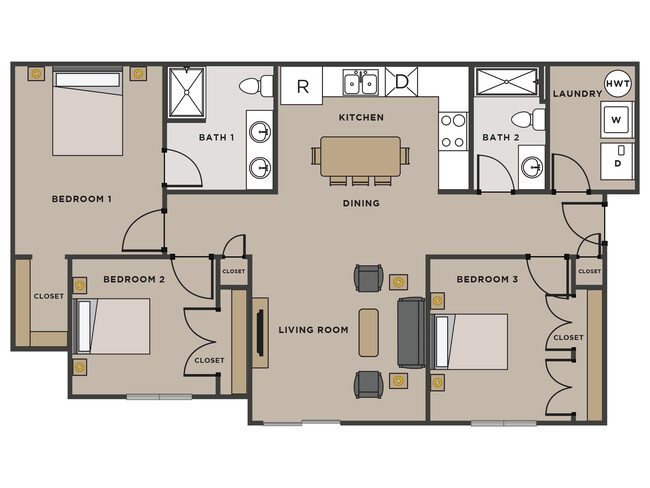 Floorplan - Liberty Gardens Apartments