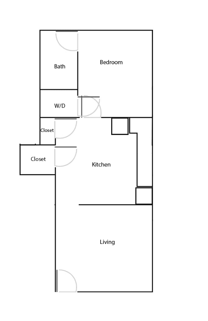 Unit B Layout - 1524 Mosstree Rd