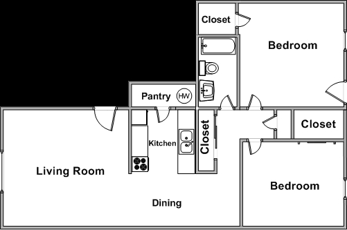 Floorplan - North Town Apartments