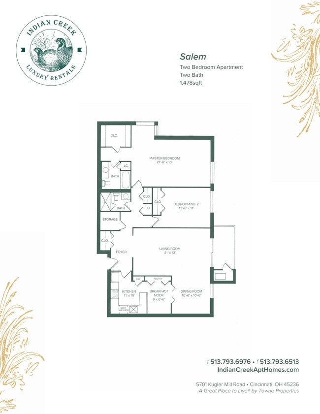 Floorplan - Indian Creek Apartments and Townhomes