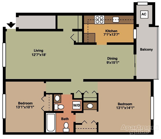 Floorplan - Spring Ridge Apartments