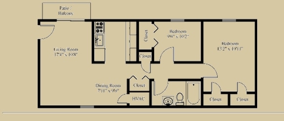 2BR/1BA - Park Drive Apartments