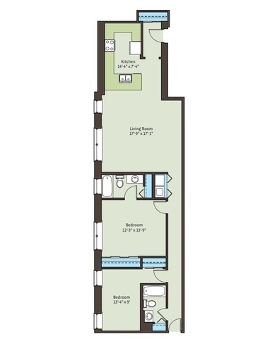 Floorplan - 5111 S. Kimbark Avenue