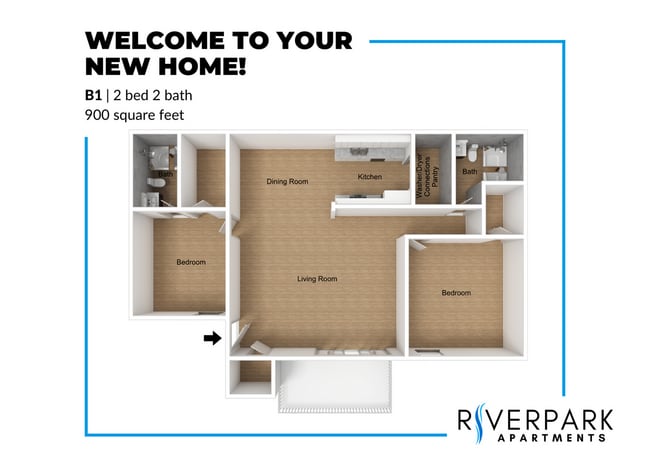 B1 Floor Plan - Riverpark at Kensington