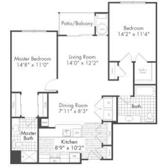 2BR/2BA - The Reserve at Riverdale