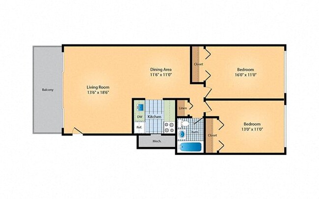 Floorplan - Rollingwood Apartments