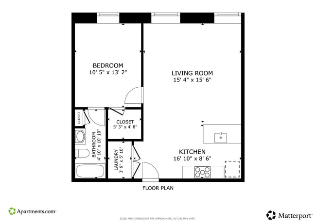1BR, 1BA - 629SF - Trent Manayunk